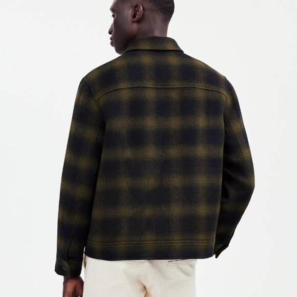 Madewell Men's Plaid Zip-Front Jacket Italian Fabric Size M NWT - Picture 2 of 11